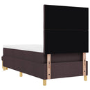Box spring seng med hovedgærde Mørk Brun 190 x 90 cm Stof