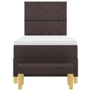 Box spring seng med hovedgærde Mørk Brun 190 x 90 cm Stof