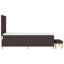 Box spring seng med hovedgærde Mørk Brun 190 x 90 cm Stof