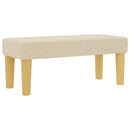 Box spring seng med pude med hovedgærde Creme 190 x 90 cm Stof