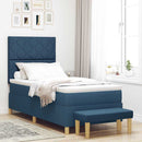 Box spring seng med pude med hovedgærde Blå 200 x 90 cm Stof