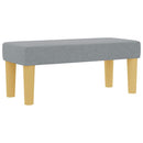Box spring seng med pude Lysegrå 200 x 100 cm Stof