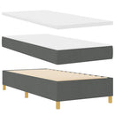 Box spring seng med pude Mørkegrå 200 x 100 cm Stof