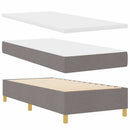Box spring seng med hovedgærde Gråbrun 100 x 200 cm Stof