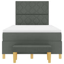 Box spring seng med hovedgærde Mørkegrå 190 x 120 cm Stof