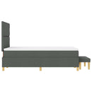 Box spring seng med hovedgærde Mørkegrå 190 x 120 cm Stof