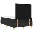 Box spring seng med hovedgærde Sort 190 x 120 cm Stof