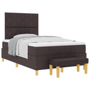 Box spring seng med hovedgærde Mørkebrun 190 x 120 cm Stof