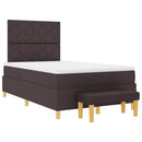 Box spring seng med hovedgærde Mørkebrun 190 x 120 cm Stof