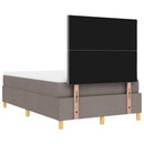 Box spring seng med hovedgærde Gråbrun 190 x 120 cm Stof