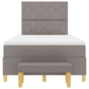 Box spring seng med hovedgærde Gråbrun 190 x 120 cm Stof
