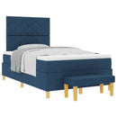 Box spring seng med pude med hovedgærde Blå 190 x 120 cm Stof