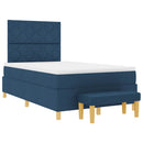 Box spring seng med pude med hovedgærde Blå 190 x 120 cm Stof