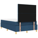 Box spring seng med pude med hovedgærde Blå 190 x 120 cm Stof