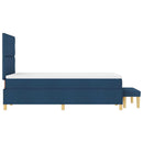Box spring seng med pude med hovedgærde Blå 190 x 120 cm Stof
