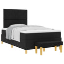 Box spring seng med pude med hovedgærde Sort 200 x 120 cm Stof