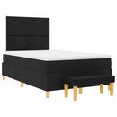 Box spring seng med pude med hovedgærde Sort 200 x 120 cm Stof