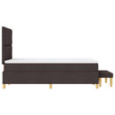 Box spring seng med hovedgærde Mørkebrun 200 x 120 cm Stof