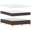 Box spring seng med hovedgærde Mørkebrun 190 x 140 cm Stof