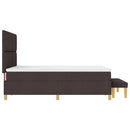 Box spring seng med hovedgærde Mørkebrun 190 x 140 cm Stof