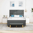 Box spring seng med hovedgærde Mørkegrå 200 x 140 cm Stof
