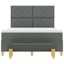 Box spring seng med hovedgærde Mørkegrå 200 x 140 cm Stof