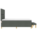 Box spring seng med hovedgærde Mørkegrå 200 x 140 cm Stof