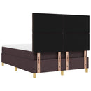 Box spring seng med hovedgærde Mørkebrun 200 x 140 cm Stof