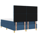 Box spring seng med pude med hovedgærde Blå 200 x 140 cm Stof