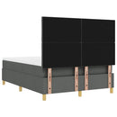 Box spring seng med pude Mørkegrå 200 x 160 cm Stof