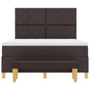Box spring seng med hovedgærde Mørkebrun 200 x 160 cm Stof