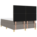 Box spring seng med hovedgærde Gråbrun 200 x 160 cm Stof