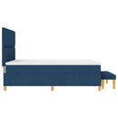 Box spring seng med pude med hovedgærde Blå 200 x 160 cm Stof