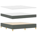 Box spring seng med pude Mørkegrå 200 x 180 cm Stof