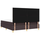 Box spring seng med hovedgærde Mørk Brun 200 x 180 cm Stof