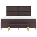 Box spring seng med hovedgærde Mørk Brun 200 x 180 cm Stof