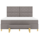 Box spring seng med hovedgærde Gråbrun 180 x 200 cm Stof