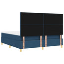 Box spring seng med hovedgærde Blå 200 x 180 cm Stof