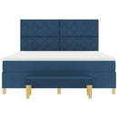 Box spring seng med hovedgærde Blå 200 x 180 cm Stof