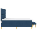 Box spring seng med hovedgærde Blå 200 x 180 cm Stof