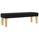 Box spring seng med hovedgærde Sort 200 x 200 cm Stof