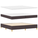 Box spring seng med hovedgærde Mørk Brun 200 x 200 cm Stof
