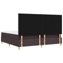 Box spring seng med hovedgærde Mørk Brun 200 x 200 cm Stof