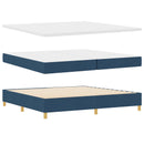 Box spring seng med hovedgærde Blå 200 x 200 cm Stof
