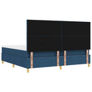 Box spring seng med hovedgærde Blå 200 x 200 cm Stof