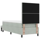 Box spring seng med pude Lysegrå 200 x 80 cm Fløjl