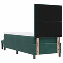 Box spring seng med pude Mørkegrøn 200 x 80 cm Fløjl