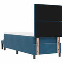 Box spring seng med pude Mørkeblå 200 x 80 cm Fløjl