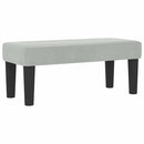 Box spring seng med hovedgærde Lysegrå 190 x 90 cm Fløjl