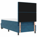 Box spring seng med hovedgærde Mørkeblå 190 x 90 cm Fløjl